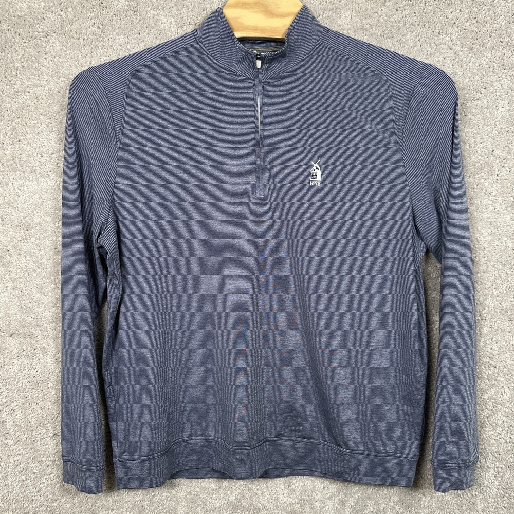 Johnnie-O Vaughn Performance XL 1/4 Zip Shirt Blue Long Sleeve 1898